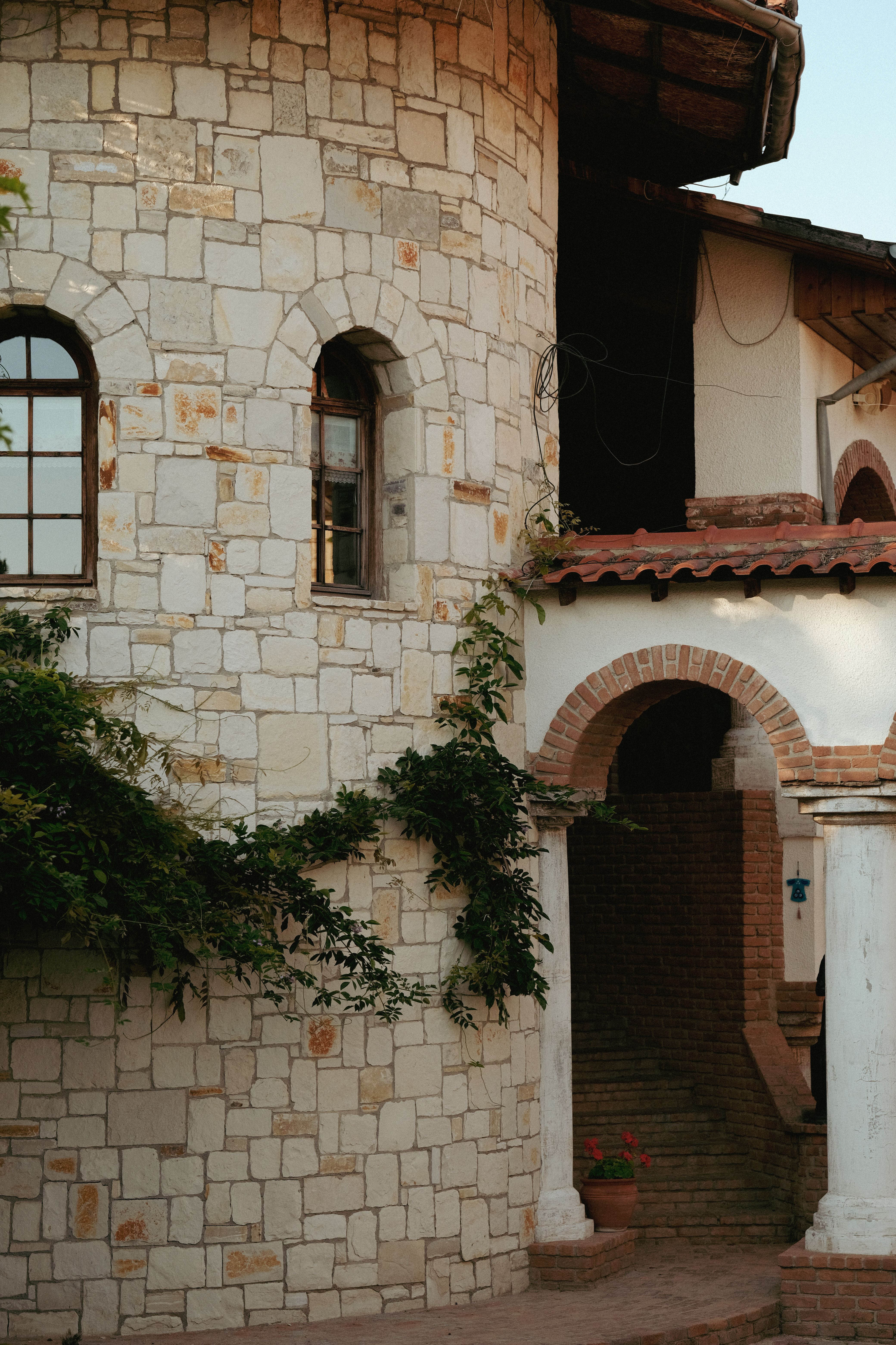 Architectural detail of a private residence
